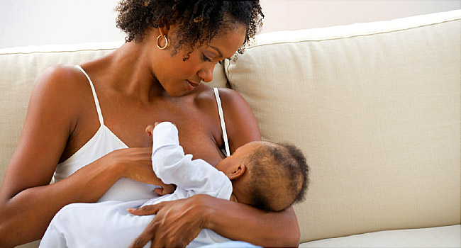 mother breastfeeding her child