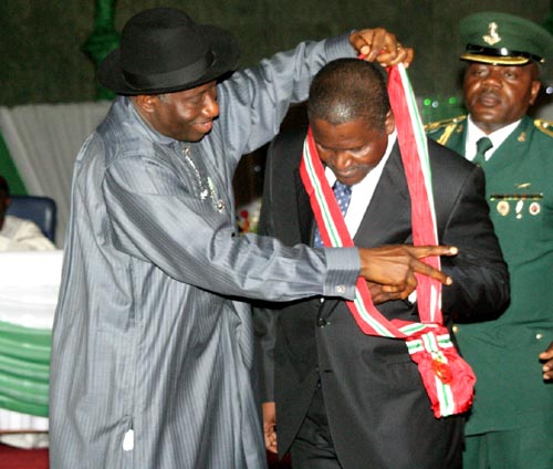 Dangote receives Grand Commander of the Order of the Niger (GCON) Award