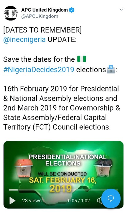 INEC-2019-Election Date