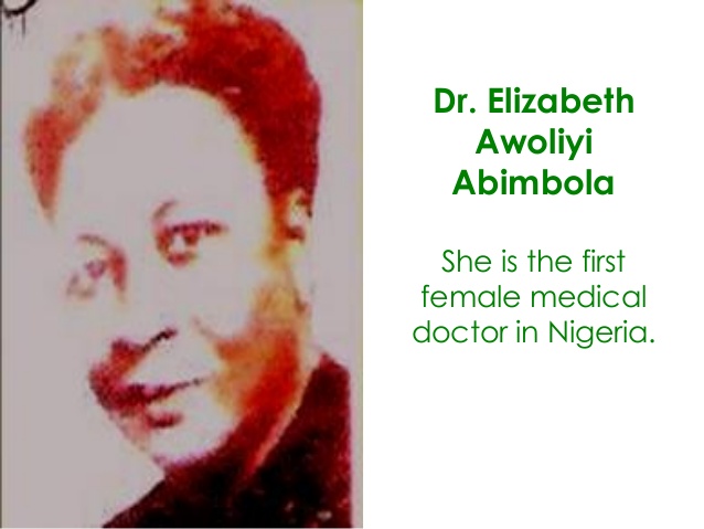 Nigerian First Women – Elizabeth Abimbola Awoliyi